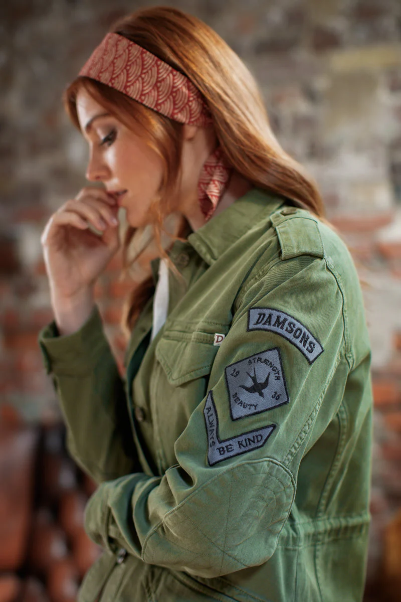 Damsons Combat Jacket Army Green - Image 2