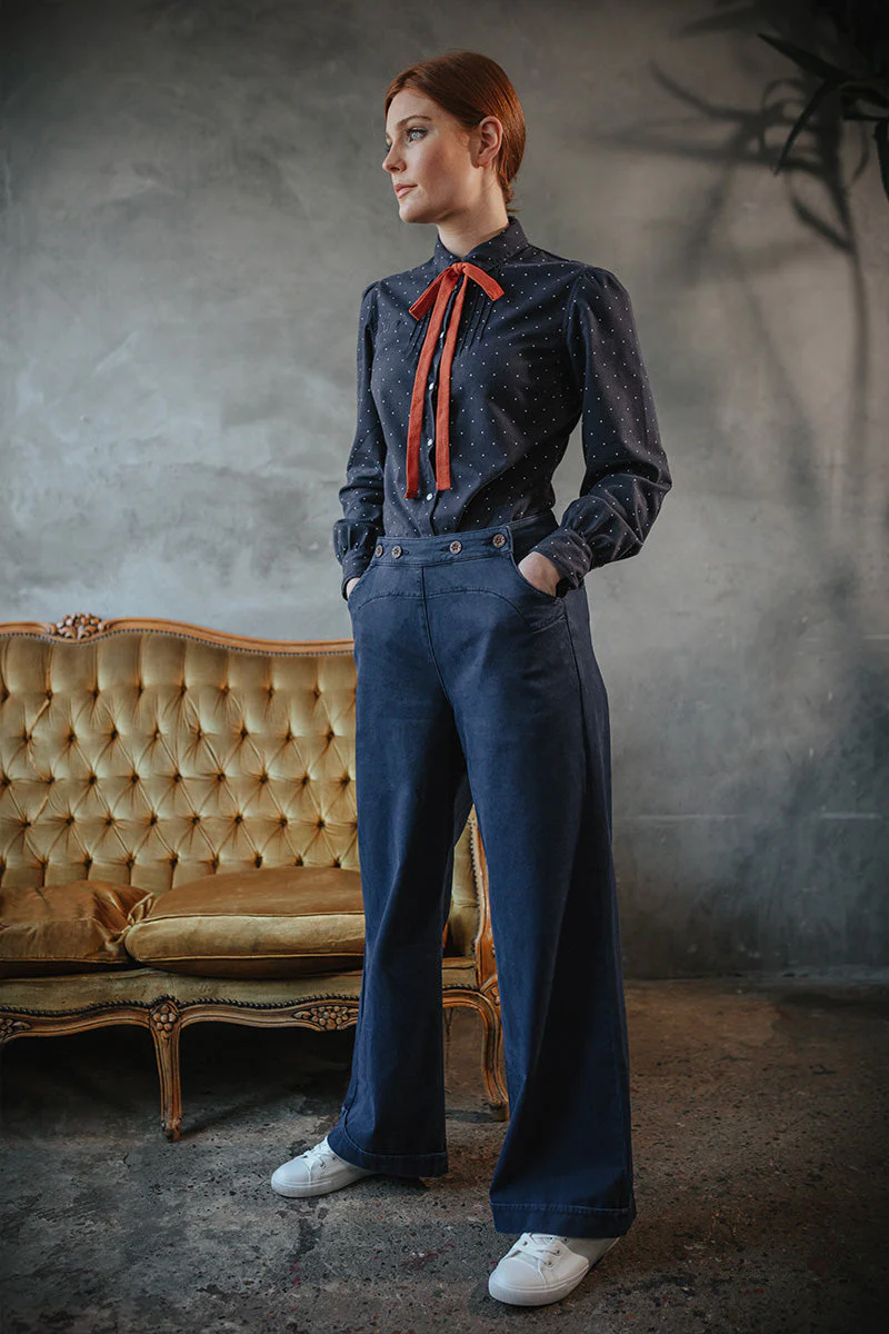 Damsons Landgirl Trousers Navy - Image 3