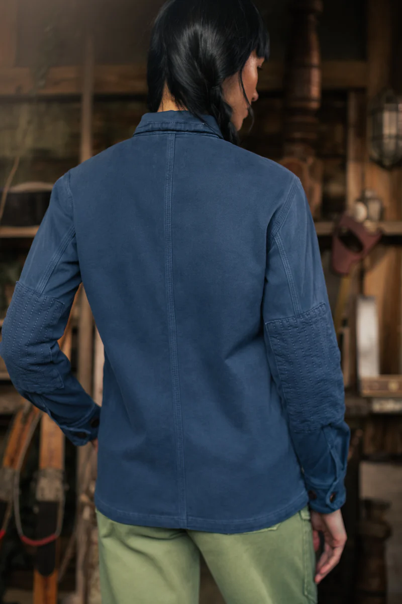Damsons Meadow Chore Jacket Blue - Image 2