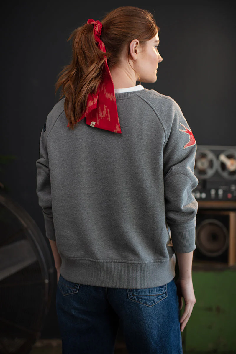 Damsons Resist Sweatshirt Grey Marl - Image 9