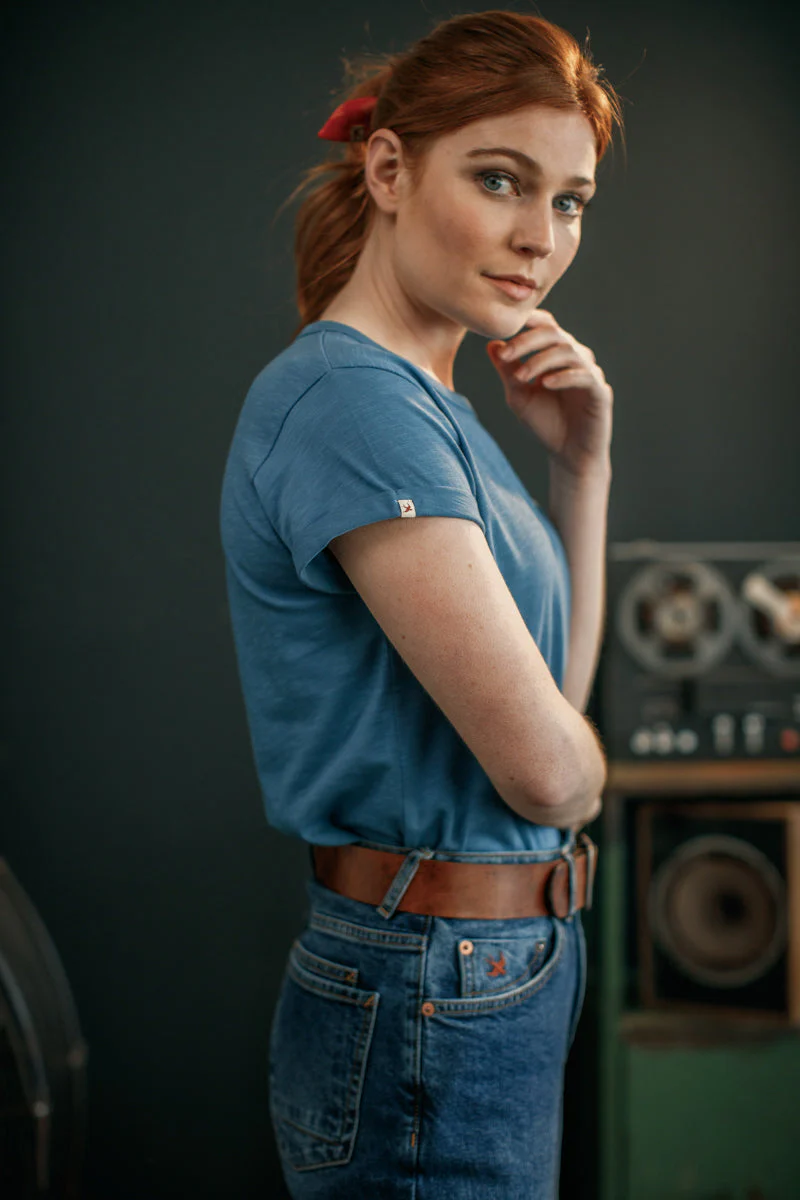 Damsons Rock T-Shirt Dusty Blue - Image 3