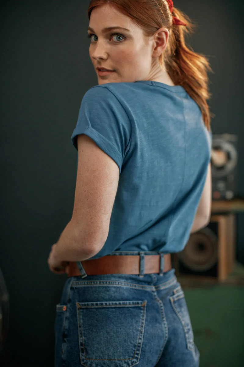 Damsons Rock T-Shirt Dusty Blue - Image 7
