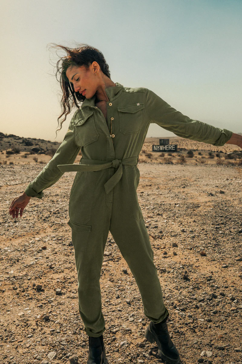 Damsons Sky Jumpsuit Green - Image 2