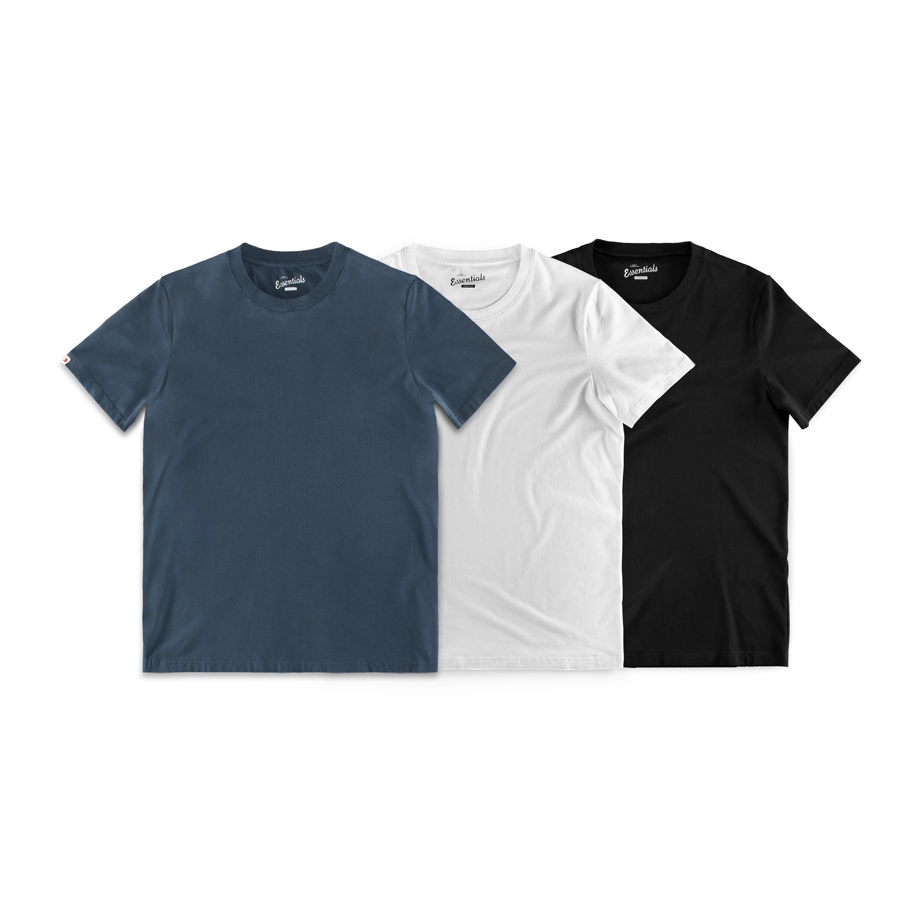 Essentials T-Shirt 3 Pack – x1 White / x1 Black / x1 Navy - Image 12