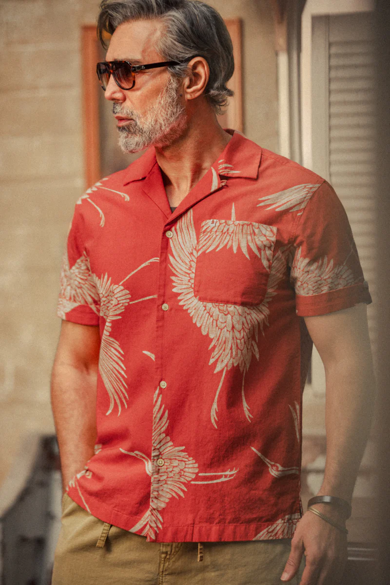 Flight Print Shirt Red - Image 4