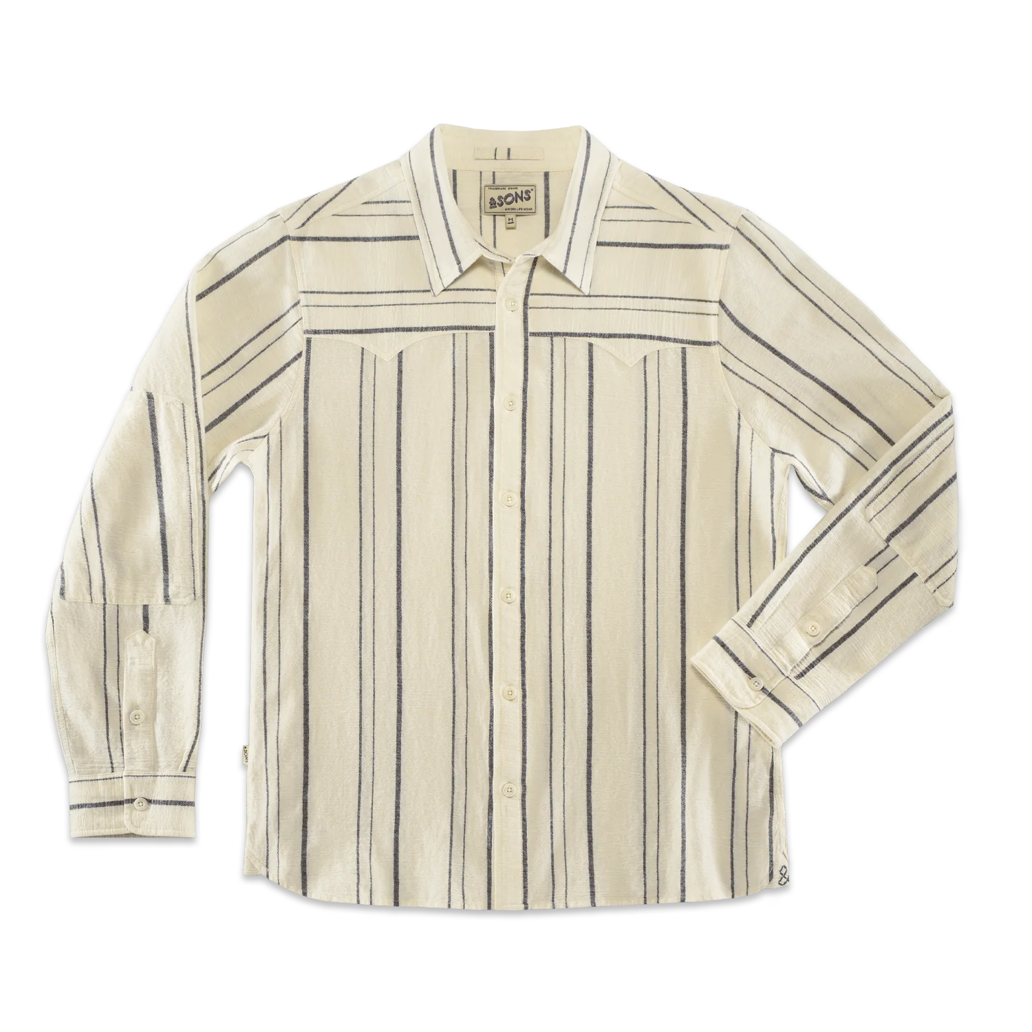 Folsom Western Shirt Raw / Black Stripe - Image 7