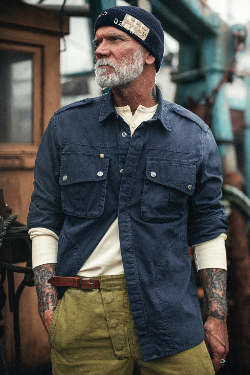 Irving Photography Shirt Navy - Image 2