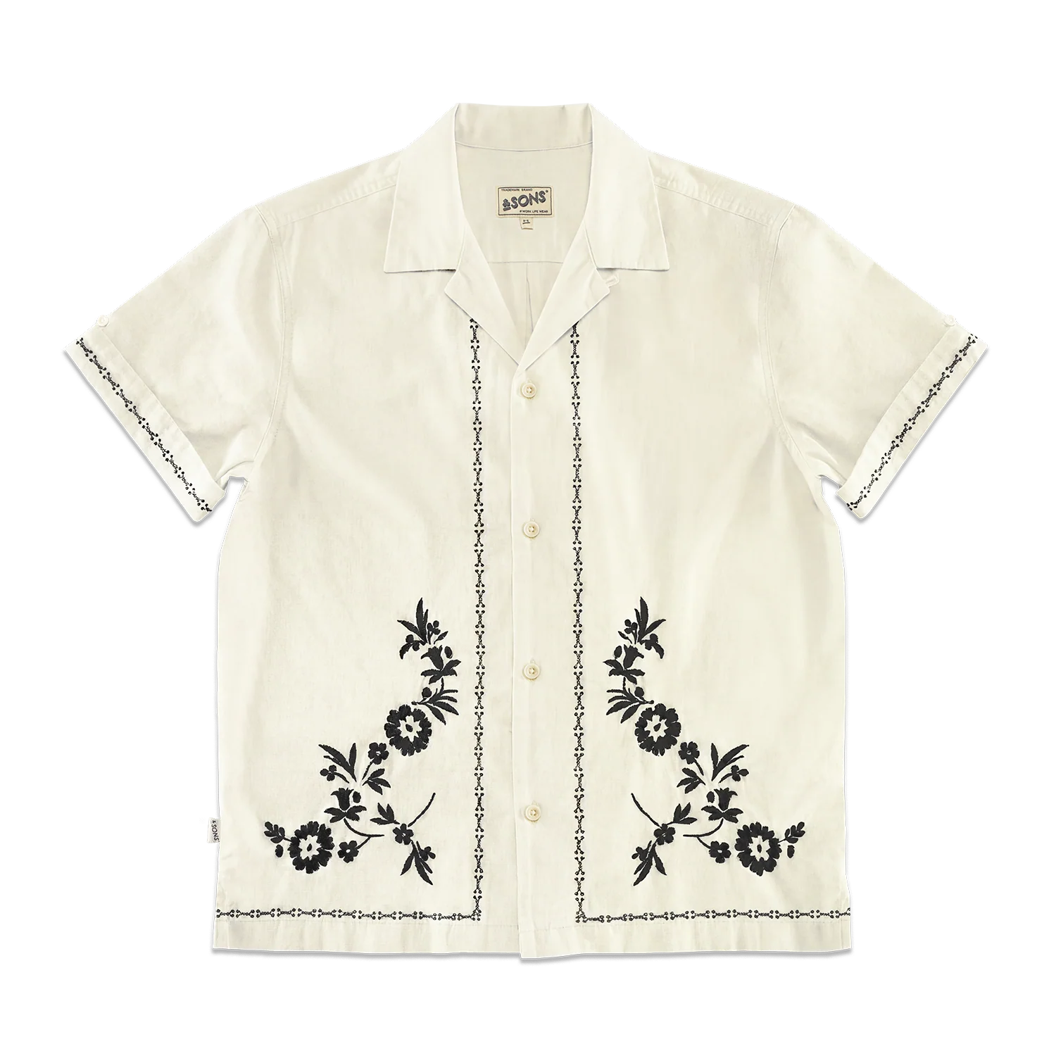 Luca Embroidered Shirt Natural - Image 7