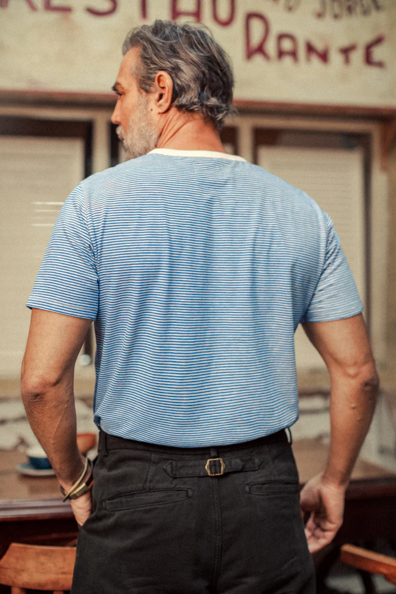 Lugger T-Shirt Blue/White - Image 5