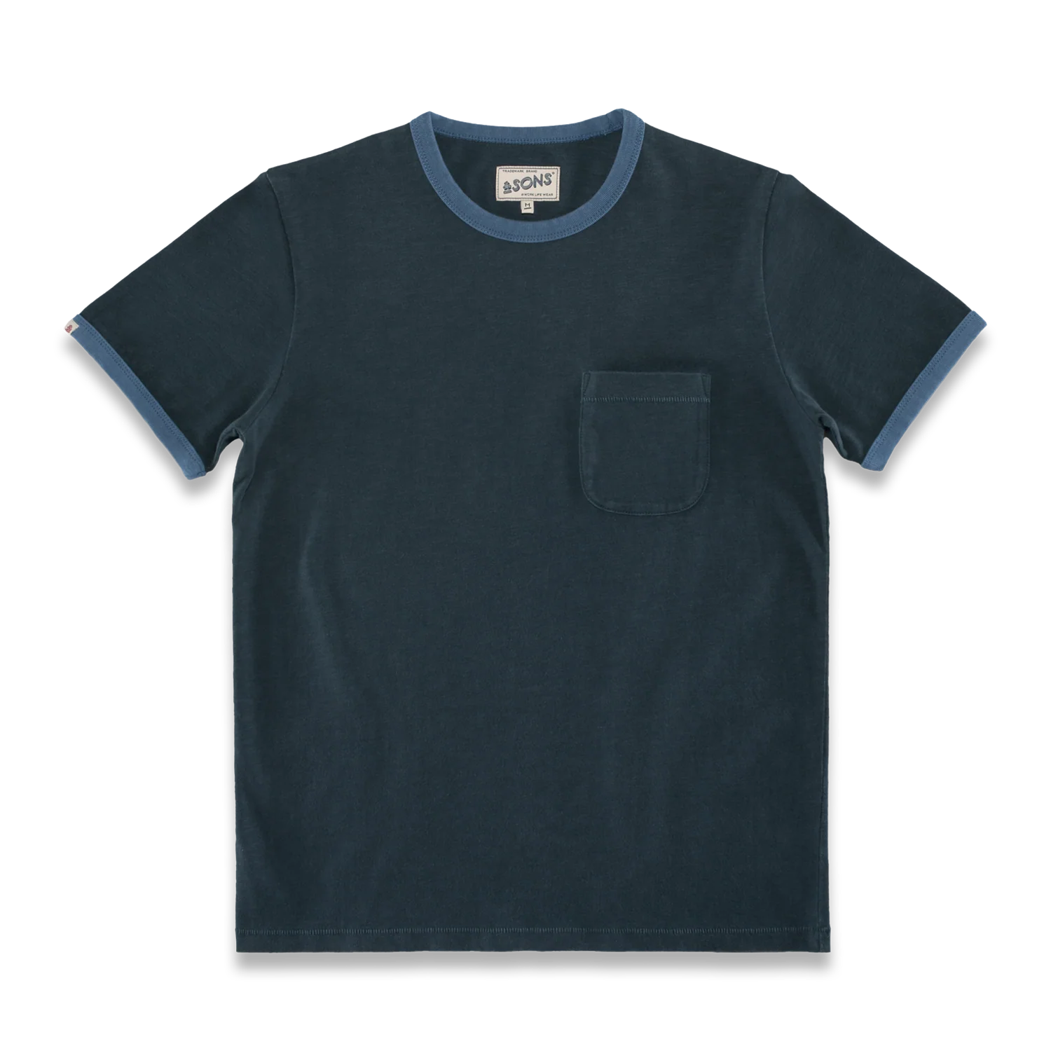Ringer T-Shirt Navy - Image 5