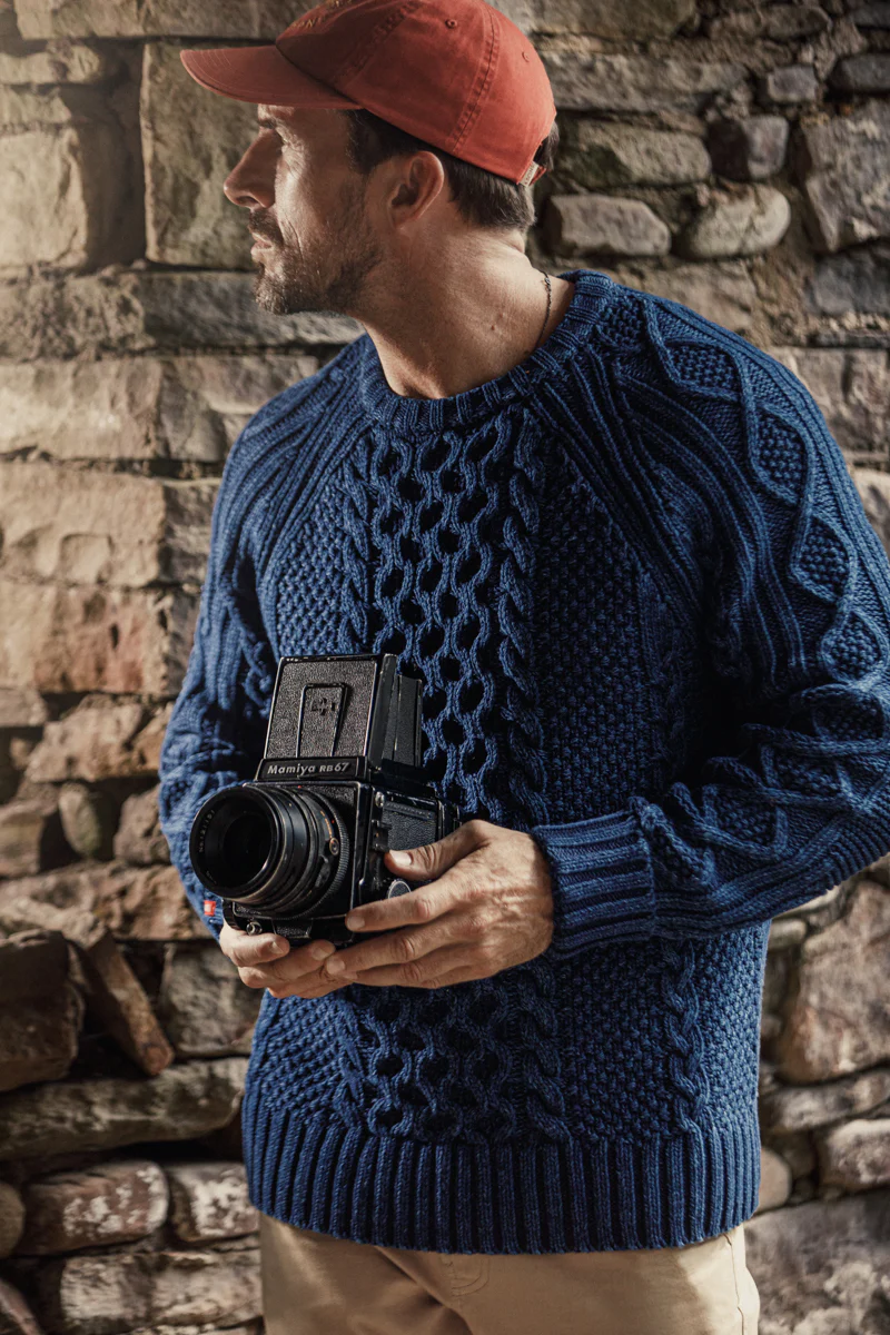 SALVAGE SALE Bergman Indigo Cable Knit - Image 10