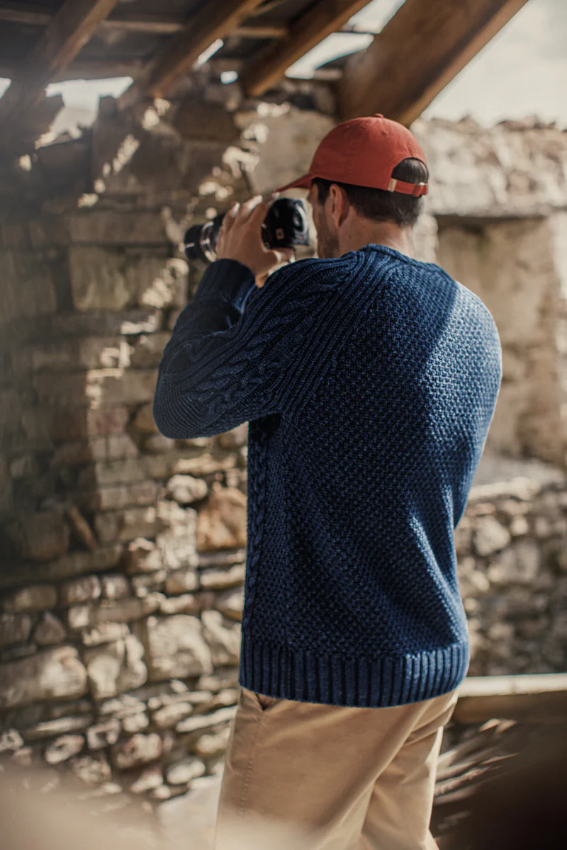 SALVAGE SALE Bergman Indigo Cable Knit - Image 11