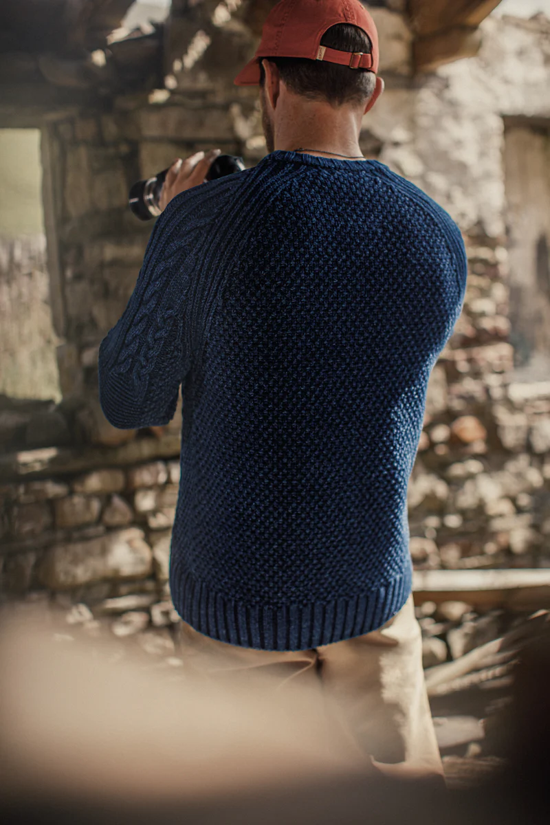 SALVAGE SALE Bergman Indigo Cable Knit - Image 3