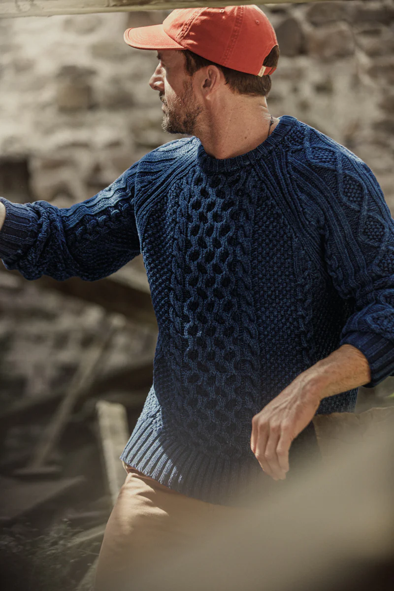 SALVAGE SALE Bergman Indigo Cable Knit - Image 5