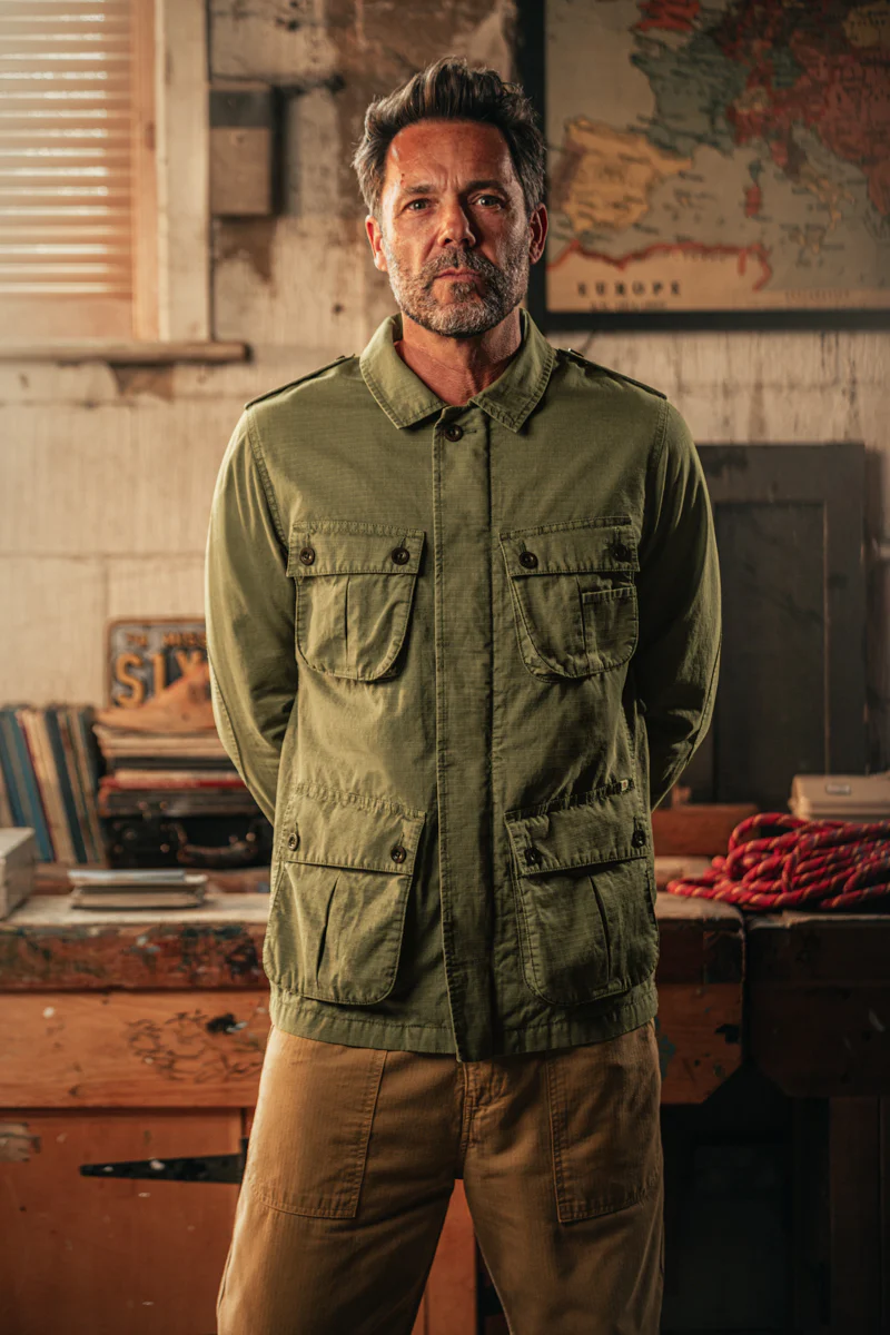 SALVAGE SALE Carter Jungle Jacket Olive - Image 4