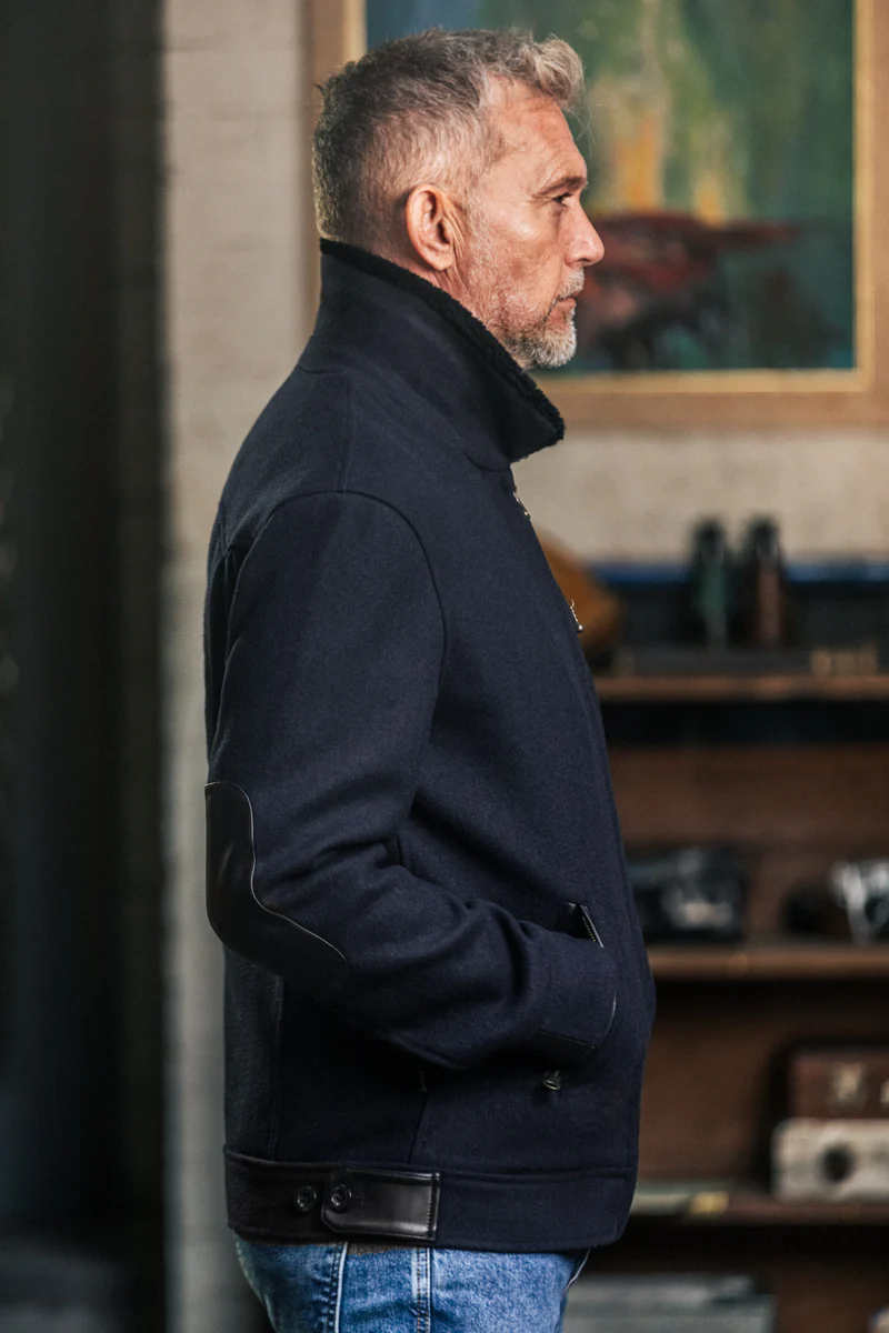 SALVAGE STOCK Boston Jacket Navy - Image 4