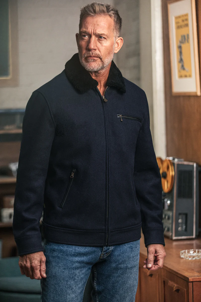 SALVAGE STOCK Boston Jacket Navy - Image 6