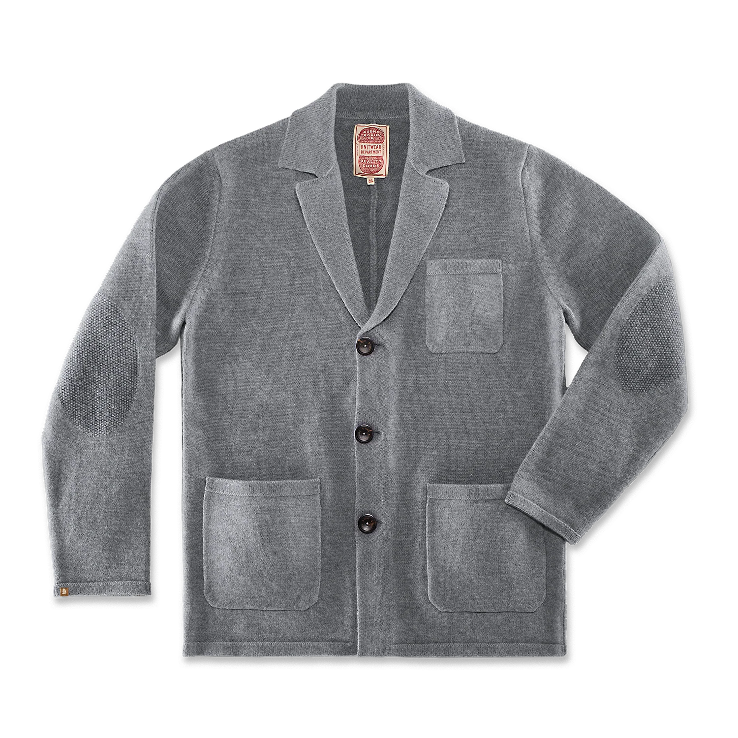 SALVAGE STOCK Denton Merino Wool Blazer Grey Marl - Image 7