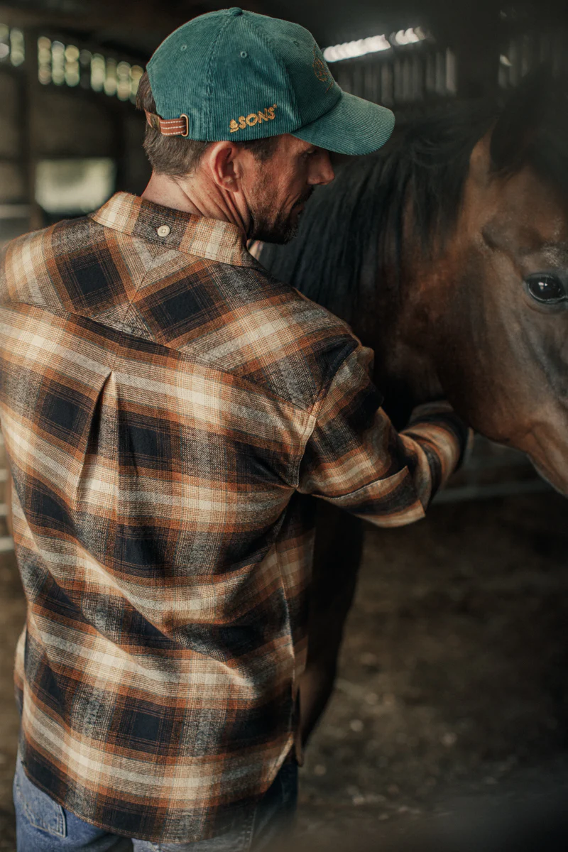 SALVAGE STOCK Douglas Check Shirt Brown - Image 3