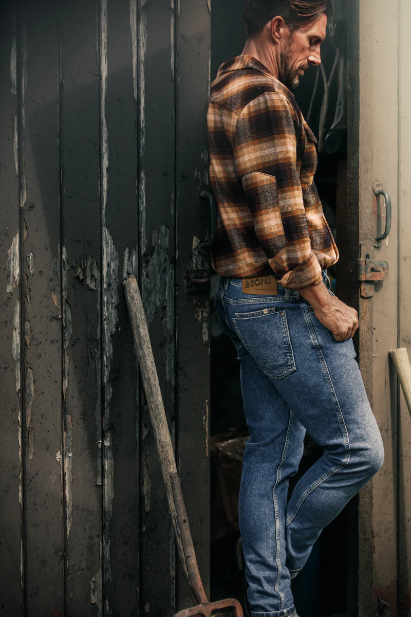 SALVAGE STOCK Douglas Check Shirt Brown - Image 6