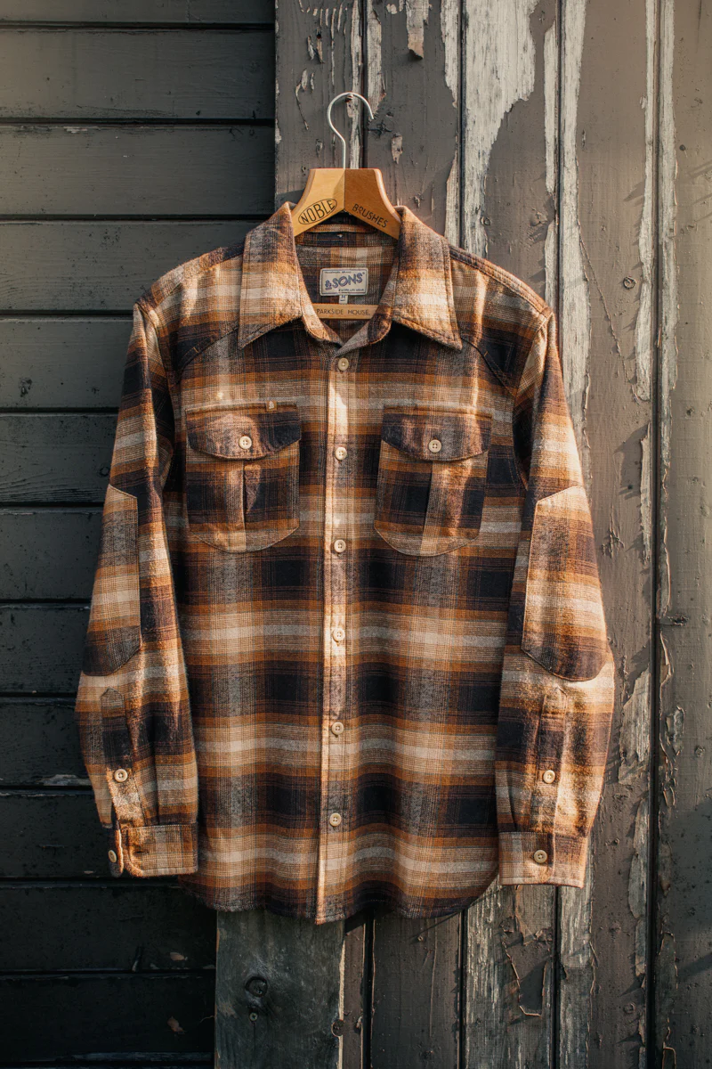 SALVAGE STOCK Douglas Check Shirt Brown - Image 8