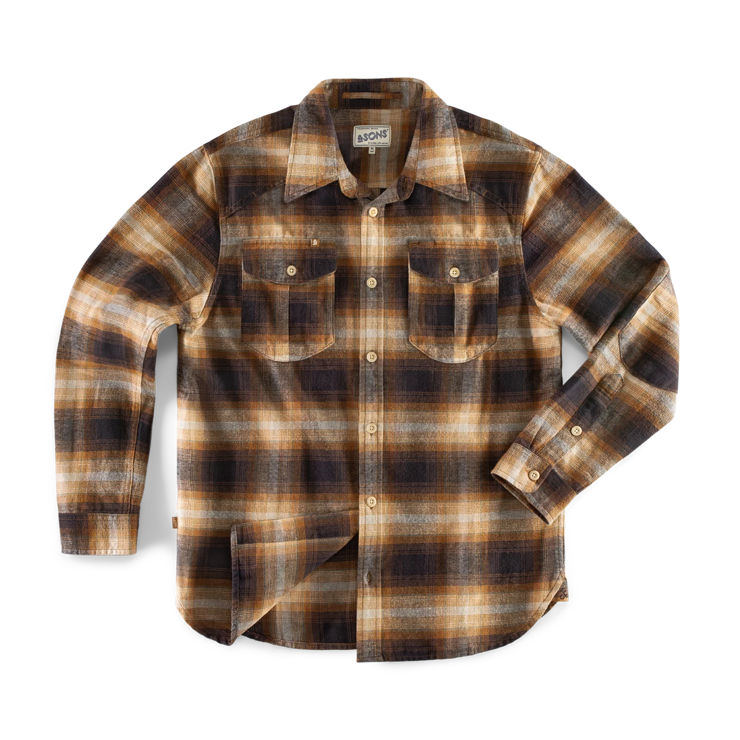 SALVAGE STOCK Douglas Check Shirt Brown - Image 9