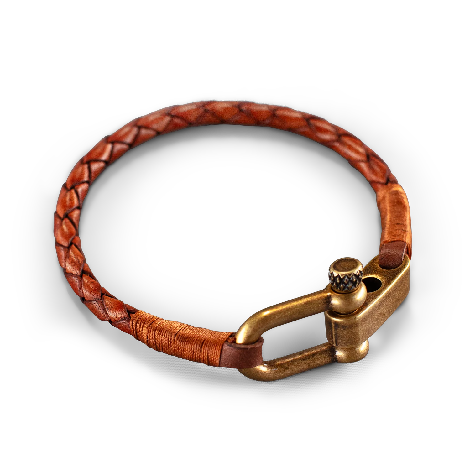 SALVAGE STOCK &SONS Leather Twist Braid Bracelet Brown - Image 7
