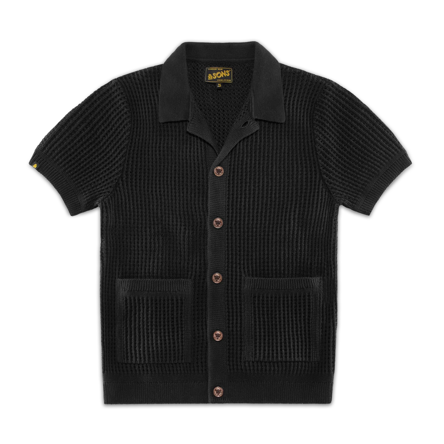 Santo Crochet Shirt Black - Image 8
