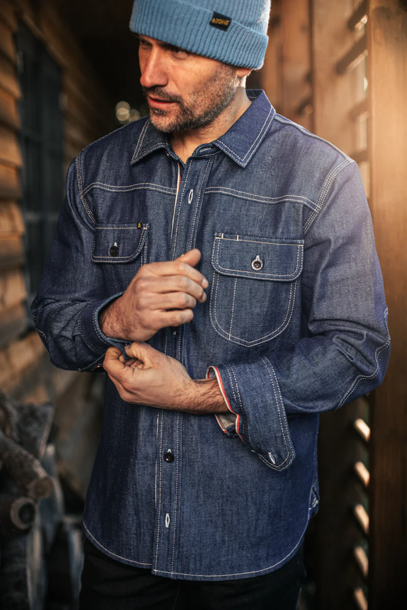 &SONS Cassidy Denim Shirt Indigo - Image 8