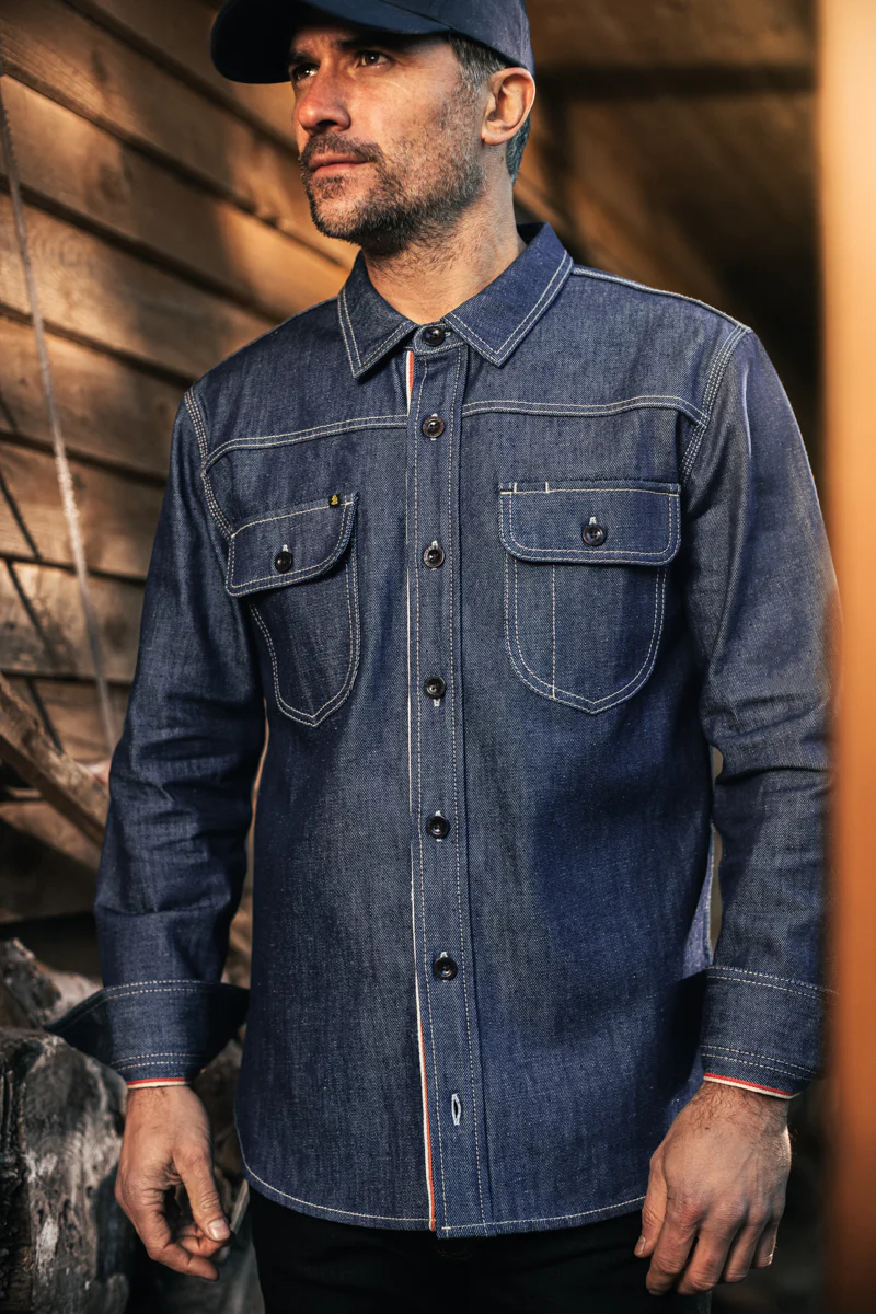 &SONS Cassidy Denim Shirt Indigo - Image 9