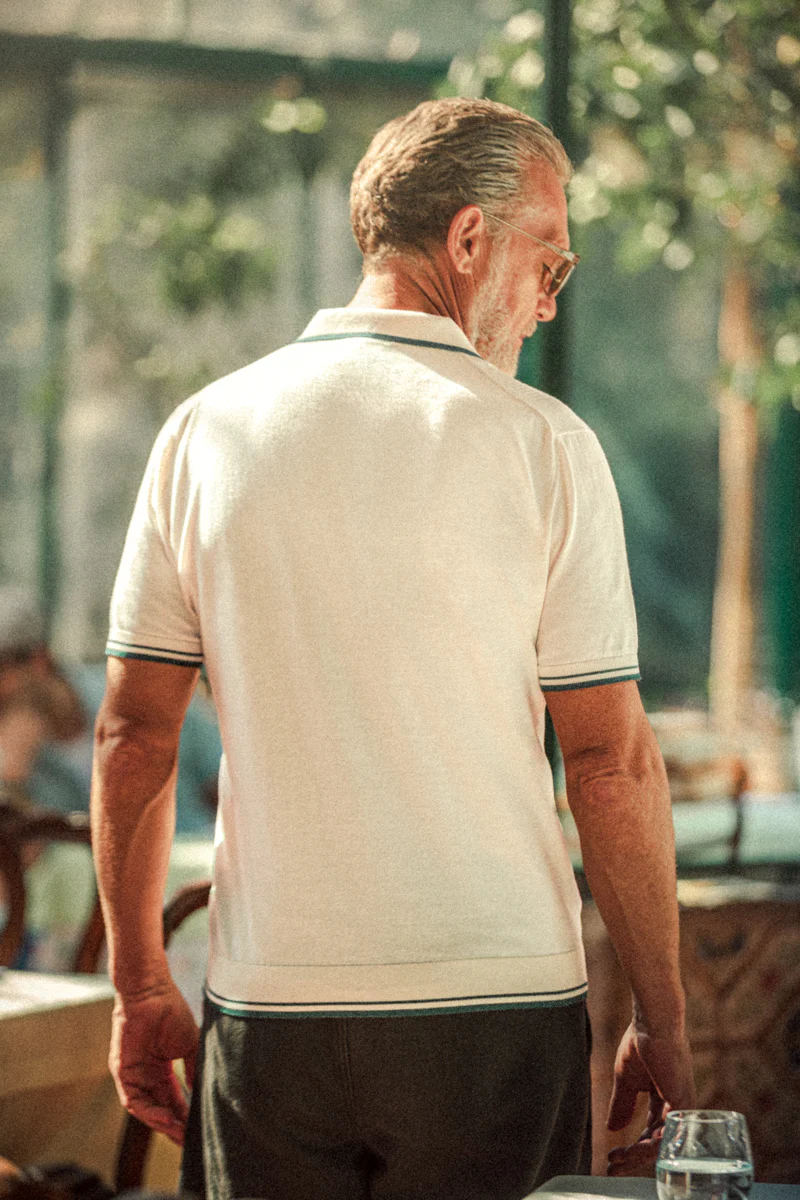Zetta Knitted Polo Off White - Image 3