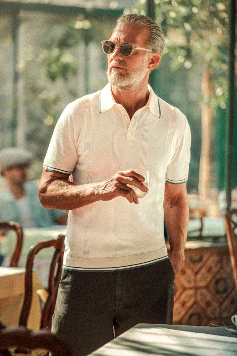 Zetta Knitted Polo Off White - Image 4